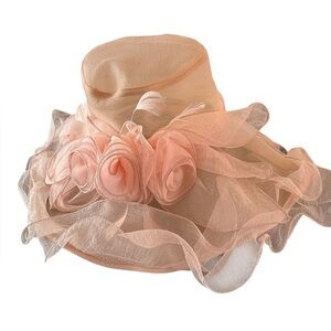 Kentucky Derby | Dress Hat - Dusty Pink Organza